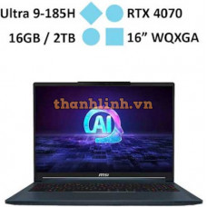 Laptop gaming MSI Stealth 16 AI Studio A1VGG-089VN (Ultra 9-185H/RAM 16GB/GeForce RTX 4070/2TB SSD/ Windows 11)