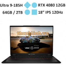 Laptop MSI Stealth 18 Mercedes AMG A1VHG-080VN (Ultra 9 185H/ RAM 64GB/ GeForce RTX™ 4080/ 2TB SSD/ Windows 11)