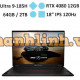 Laptop MSI Stealth 18 Mercedes AMG A1VHG-080VN (Ultra 9 185H/ RAM 64GB/ GeForce RTX™ 4080/ 2TB SSD/ Windows 11)