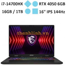 Laptop MSI Sword 16 HX B14VEKG-459VN (i7-14700HX/ RAM 16GB/ GeForce RTX™ 4050/ 1TB SSD/ Windows 11)