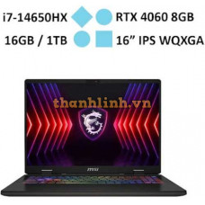 Laptop MSI Sword 16 HX B14VFKG-460VN (i7-14650HX/ RAM 16GB/ GeForce RTX™ 4060/ 1TB SSD/ Windows 11)
