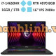 Laptop MSI Sword 16 HX B14VGKG-466VN (i7-14650HX/ RAM 16GB/ GeForce RTX™ 4070/ 1TB SSD/ Windows 11)