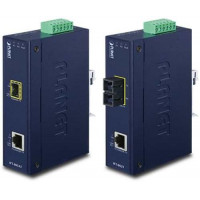 Bộ chia mạng IP30 Slim type Industrial Fast Ethernet Media Converter SC SM-15KM Planet IFT-802TS15