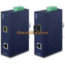 Bộ chia mạng IP30 Slim type Industrial Fast Ethernet Media Converter SC SM-15KM Planet IFT-802TS15