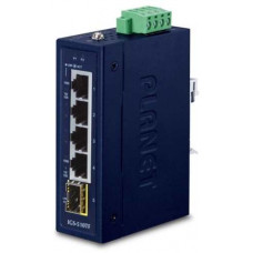 Bộ chia mạng IP30 Compact size 4-Port 10/100/1000T + 1-Port 100/1000X SFP Gigabit Ethernet Switch Planet IGS-510TF