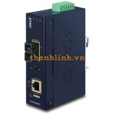 Bộ chia mạng IP30 Industrial Gigabit-T to 100/1000BASE-LX Converter with 802.3at PoE+ Planet IGTP-802TS
