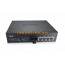 Bộ chia mạng POE 4 x 100m P.S.E. and 1 x Gigabit , SM , 20Km , SC , 65W Wintop YT-DS105-1GF4T-AF