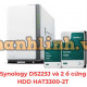 Thiết bị lưu trữ NAS Synology DS223j 4TB (02 x HAT3300-2T)