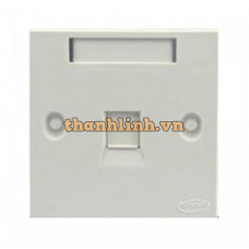 Nắp mạng AMP BS Style Faceplate , 1-Port Shuttered , w/Label và Icon , White 1859049-1