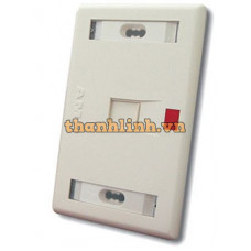 Nắp mạng AMP US Style Decorator Faceplate Kit 1-Port Shutter , White , with Label 2-1427030-1