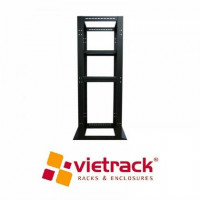 Tủ mạng Vietrack 4 Posts Open Rack 27U 600 x 650 , Black VRO27-465
