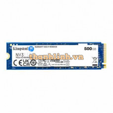 Ổ cứng SSD Kingston SNV3S 500GB NVMe M.2 2280 PCIe Gen 4x4 (Đọc 5000MB/s - Ghi 3000MB/s) - (SNV3S/500G)