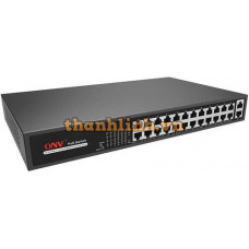 Switch POE 24 port ONV H1024PLS 24x10/100M PoE port + 2 uplink port