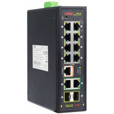 Thiết bị chuyển mạch 8 Port 10/100M Industrial Managed PoE Switch (2 LC uplink, Chain Network PoE Switch) ONV IPS31108PFM