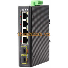 Thiết bị chuyển mạch 4 Port 10/100/1000M Industrial PoE Switch (2 LC uplink, Chain Network PoE Switch) ONV IPS33064PF