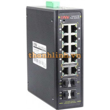 Thiết bị chuyển mạch 8 Port 10/100/1000M Industrial Managed PoE Switch(POE Power Management、Looped Network、Aggregation Switch) ONV IPS33148PFM
