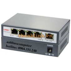 Thiết bị chuyển mạch 5 Ports PoE Switch Series with 4 PoE Ports ONV POE31004P-N