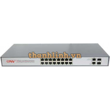 Thiết bị chuyển mạch 18 Ports PoE Switch with with 16X100M PoE Ports+2GE/2 Gigabit / Fiber Ports ONV POE31016PF-at