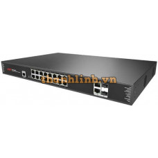 Thiết bị chuyển mạch 18 Ports PoE Switch with with 16X100M PoE Ports+2GE/2 Gigabit / Fiber Ports ONV POE31016PF-M