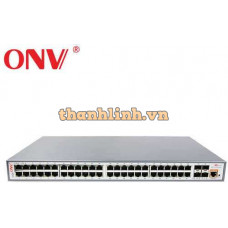 Thiết bị chuyển mạch 48 port Gigabit POE switch with 4 10G uplink, support POE Management, Ring Network, NetworkAggregation. ONV POE36048PFM