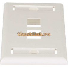 Nắp chụp mạng NK 2-port, single gang, flush mount faceplate with labels Panduit NK2FIWY