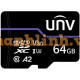 Thẻ nhớ TF 64GB màu tím UNV TF-64G-T