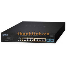 Bộ chuyển mạch L2+ 4 cổng 1000T 802.3bt PoE + 4 cổng 1000T 802.3at PoE + 2 cổng 10G SFP+ AV Planet AVS-4210-8HP2X