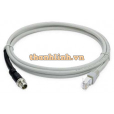 Cáp 8 chân X-Coded M12 Male sang RJ45 Ethernet Cat 6A (10G), 2 mét Planet CB-M12X8M10G-200