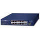 Bộ chuyển mạch 16-Port 100TX PoE + 2-Port 1000T + 1-Port Shared 1000X SFP ( 185 Watts ) Planet FGSD-1821P