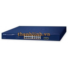 Bộ chia mạng 16-Port 10/100/1000T 802.3at PoE + 2-Port 1000X SFP Web Smart Ethernet Planet GS-2210-16P2S