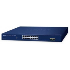 Bộ chia mạng 16-Port 10/100/1000T + 2-Port 1000X SFP Web Smart Ethernet Planet GS-2210-16T2S