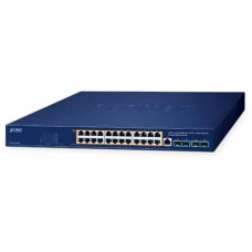 Bộ chia mạng 24-Port 10/100/1000T 802.3bt PoE + 4-Port 10G SFP+ Managed Ethernet Planet GS-4210-24UP4X