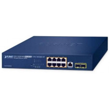 Bộ chia mạng 8-Port 10/100/1000T 802.3bt PoE + 2-Port 100/1000X SFP Managed Ethernet Planet GS-4210-8UP2S