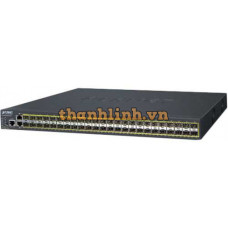 Bộ chuyển mạchL2+ 46 cổng 100/1000BASE-X SFP + 2 cổng Gigabit TP/SFP + 4 cổng 10G SFP+ Planet GS-5220-46S2C4X