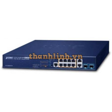 Bộ chuyển mạch 8-Port 1000T PoE + 2-Port 1000T + 2-Port 10G SFP+ Planet GS-5220-8UP2T2X