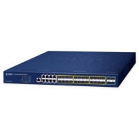 Bộ chia mạng L3 16-Port 100/1000X SFP + 8-Port Gigabit TP/SFP + 4-Port 10G SFP+ Managed with 36-72V DC Redundant Power Planet GS-6311-16S8C4XR
