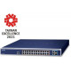 Bộ chuyển mạch 24-Port 1000T PoE + 2-Port 10GBASE-T + 2-Port 10G SFP+ Planet GS-6322-24P4X