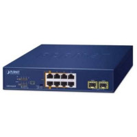 Bộ chia mạng 2-Port 10/100/1000T 802.3bt PoE + 4-Port 10/100/1000T 802.3at PoE + 2-Port 10/100/1000T + 2-Port 1000X SFP Desktop Planet GSD-1022UP