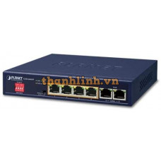 Bộ chuyển mạch 4-Port 1000T PoE + 2-Port 1000T Planet GSD-604HP