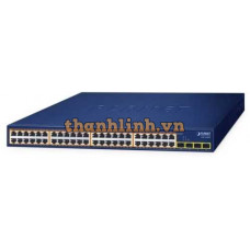 Bộ chuyển mạch Gigabit Ethernet 48 cổng 1000T 802.3at PoE + 4 cổng 1000X SFP Planet GSW-5240HP