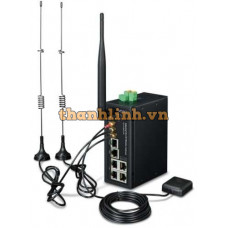 Industrial 4G LTE Cellular Wireless Gateway with 5-Port 1000T Planet ICG-2510W-LTE
