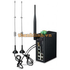 Cổng không dây di động 4G LTE công nghiệp với 5 cổng 1000T (Băng tần LTE B2/B4/B12) Planet ICG-2510W-LTE-US