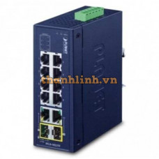 Bộ chuyển mạch Industrial 8-Port 100TX PoE + 2-Port Gigabit TP/SFP Combo Planet IFGS-1022HPT