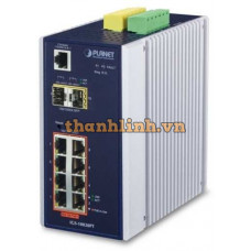 Bộ chia mạng công nghiệp Planet 8 Port 100/1000 POE + 2-port SFP IGS-10020HPT
