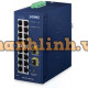 Bộ chuyển mạch công nghiệp L2/L4 16 cổng 1000T + 2 cổng 100/1000X SFPvới bảng điều khiển USB Planet IGS-4215-16T2S-U