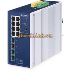 Bộ chia mạng công nghiệp L2/L4 8-Port 10/100/1000T + 4-Port 10G SFP+ Managed Planet IGS-4215-8T4X