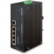 Bộ chuyển mạch Industrial 4-Port 1000T PoE + 1-Port 1000T Gigabit Planet IGS-504HPT