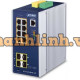 Bộ chia mạng Planet Industrial L2+ 8-Port 10/100/1000T 802.3at PoE + 2-Port 100/1G SFP + 2-Port 100/1G/2.5G SFP IGS-5225-8P4S-12V