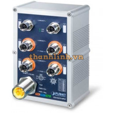 Bộ chuyển mạch Industrial IP67-rated 4-Port 1000T PoE+ 2-Port 1000T Planet IGS-5227X-4P2T