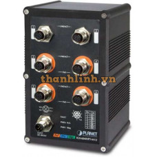 Bộ chuyển mạch Industrial IP67 Rated 4-Port 1000T PoE + 2-Port 1000T Planet IGS-604HPT-M12
